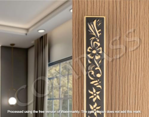 Image of COMPASS Main Door Handles for Home 24 inch, Brass Door Handle for Main Door, Heavy Duty Pull Handle for Wooden, Glass & Metal Doors