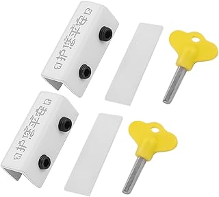 Angoily Window Limit Stopper 2pcs Security Lock Door Lock Window Locks Proof Door Locks Cable Window Restrictors Frame Locks Anti Window Lock