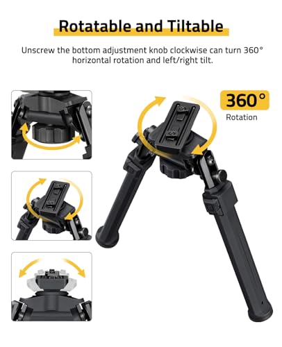 Image of CVLIFE Bipod Compatible with M-Rail Bipod Sturdy 7.8-10.6 inch for Outdoors