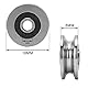 V1804 V-Nutlager, 10Pcs 4 * 18 * 8 mm Tiefe U-Nut Nutkugellager Doppelt Geschirmte Miniaturkugellager Schienenlagerführung Riemenscheibe, Lager Stahlkettenrad Für 3D-Drucker, Motor, Skateboards