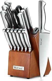 McCook MC29 Knife Sets,14 Pieces German High Carbon Stainless Steel Hollow Handle Self