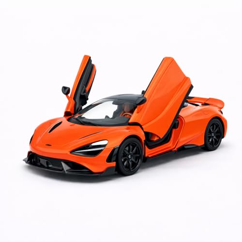 Image of Wizplex MSZ Official Licensed McLaren 765LT Diecast Model Car 1:32 Scale | Light & Sound | Pull Back Action | Metal Supercar Toy | Collectible Display & Gift