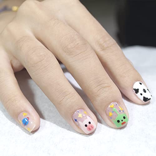 Moibase 6×10 Pcs Natural Crown Fan-Shaped False Nail Swatch Sticks Nail Polish Practice Display Art Tips Nail Sample Sticks With Metal Split Ring Sw-A007 #TOP6