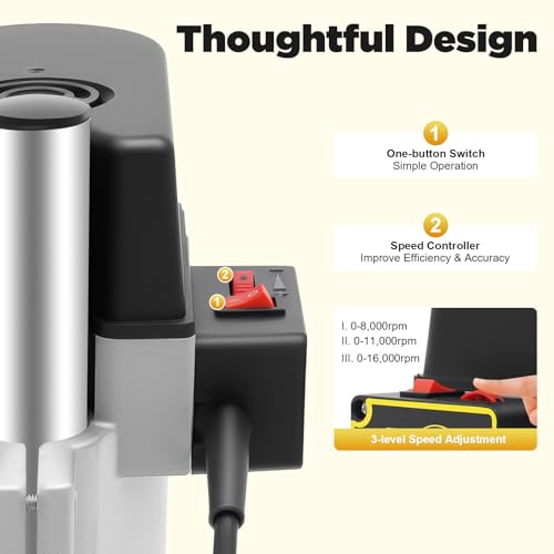 Image of Upgrade Mini Benchtop Drill Press, 110V 340W Portable Electric Mini Bench Drill Press Metal Wooden DIY Jewelry Making Crafts Tool w / 3-Level Speed Adjustment for DIY