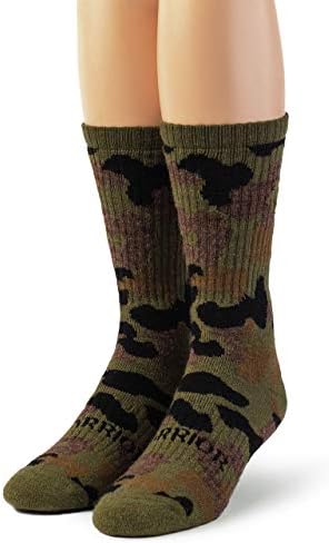 WARRIOR ALPACA SOCKS - Alpaca Wool Heavy-Duty Hunting Camouflage Socks for Men & Women, Terry Lined (Medium)