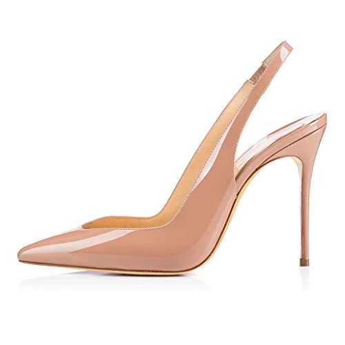 Chaussure slingback brillante EDEFS avec un talon aiguille élégant