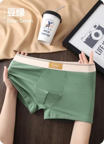 farmer's craft Men's Soft Luxury Comfortable Breathable Boxer Briefs Underwear, 4-Pack, Multicolor with Waistband4