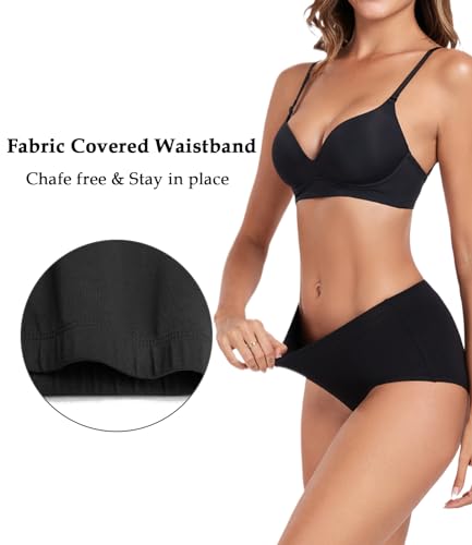 wirarpa Women's Underwear Cotton Hipster Panties Ladies Panties 6 Pack (Regular & Plus Size)3