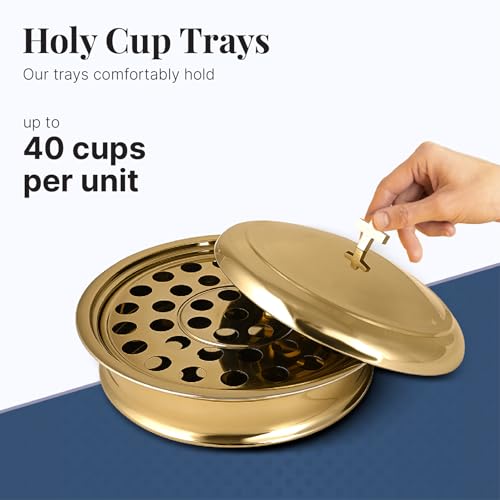 Mayur Exports Communion Ware 3 Holy Wine Serving Trays With A Cover thumb #4