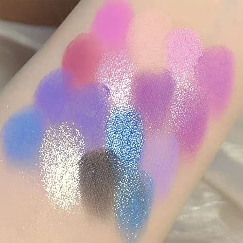 Purple Eyeshadow Palette, 16 Colour Glitter Matte Eye Shadow Pallets For Women, Long Lasting Highly Pigmented Eye Shadow Waterproof Blendable Eye Make-Up Palettes (01 Blue Siren) - Image 3