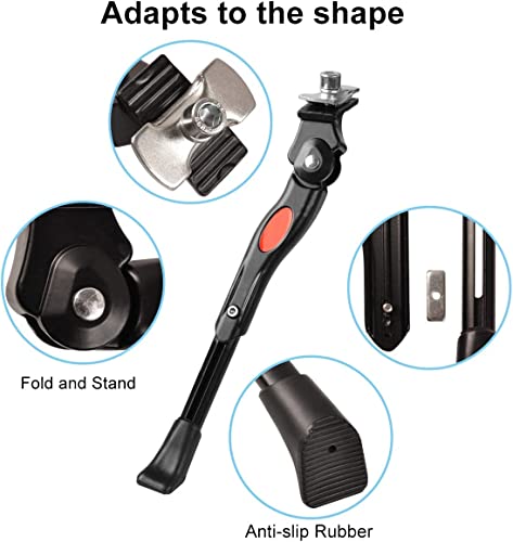 Cyfie Bike Kickstand For 24 26 Inch Wheel Bicycle Adjustable Center Mount Bike Kickstands For 24-26 Inch Mountain Bike/Adult Road Bicycle #TOP2
