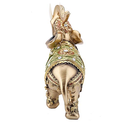 Green Elephant Lucky Feng Shui Statue Sculpture Chinese Feng Shui Wealth Lucky Elephant Figurine For Home Office Decoration Good Lucky Gift(S) #TOP7