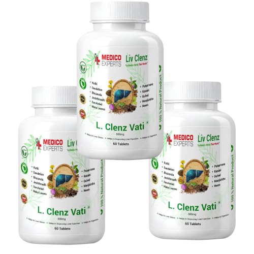 Image of L. Clenz Vati Ayurvedic Liver Detox Supplement | 11 Herbs (Dandelion, Kutki, Punarnava & more) | Fatty Liver Detox Tablets | For Daily Support After Heavy Meals & Alcohol | 180 Tablets