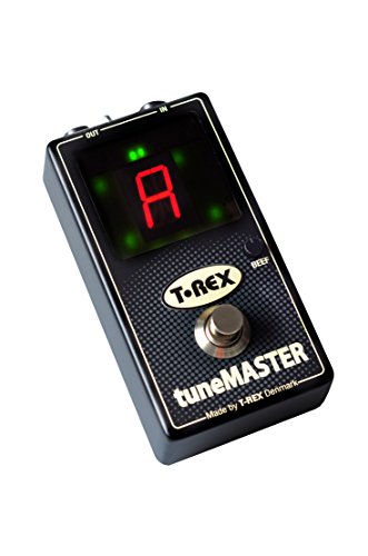 T-Rex Engineering TUNEMASTER Chromatic Guitar Tuning Pedal Features a Vivid LED Display as well as True or Buffered Bypass Modes with Gain Control for Using as a Line Driver (10095)