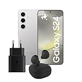 Samsung Galaxy S24 Smartphone AI, Caricatore incluso, Display 6.2'' FHD+ Dynamic AMOLED 2X, RAM 8GB, 128GB, Marble Gray + Galaxy Buds2 Pro Cuffie Bluetooth True Wireless Graphite
