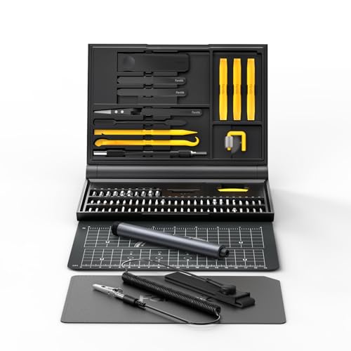 Fanttik E1 NEX Workstation 3.7V Electric Screwdriver Kit, Precision Screwdriver Set, 64 Magnetic Bits, 12 Types Fix Tools, 0.05/0.2 N.m, Repair Tool for Phone Laptop Watch Electronics