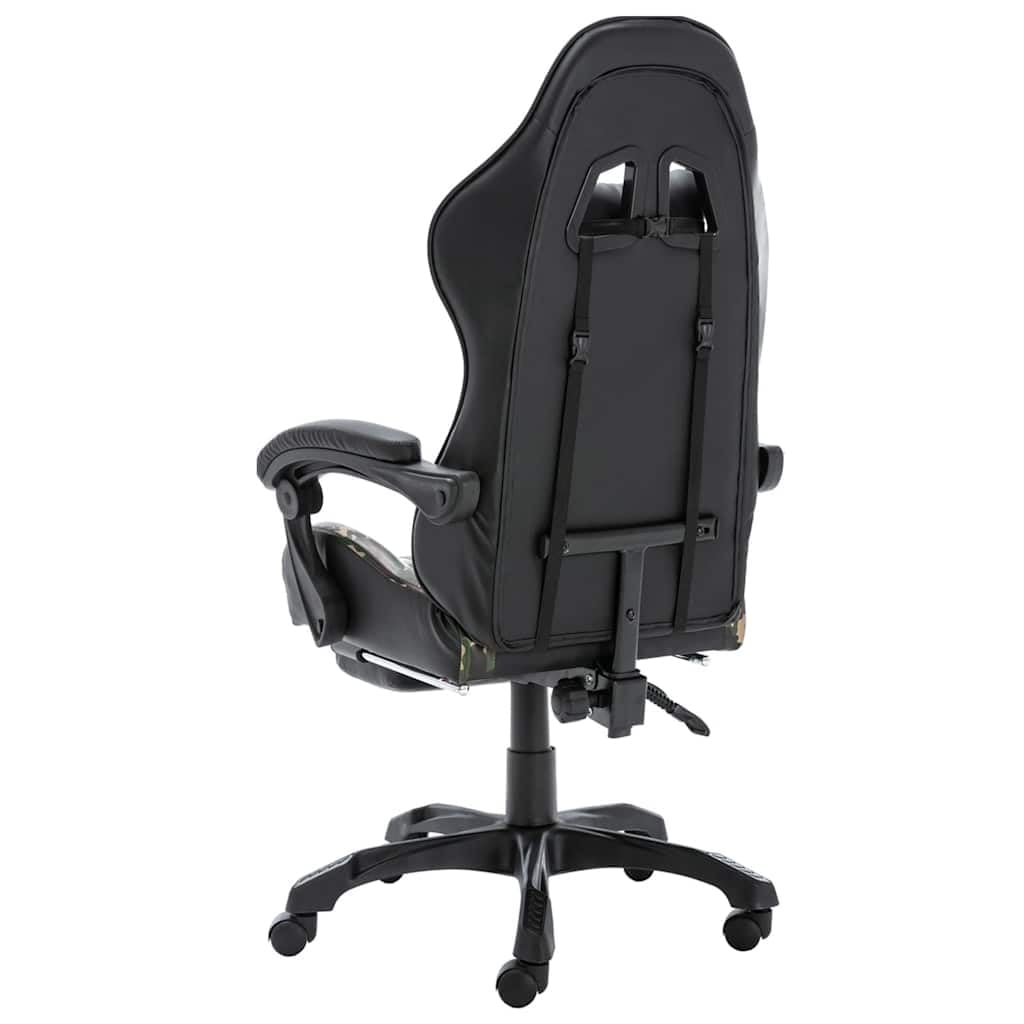 Sedia per videogiochi Poggiapiedi Nero/Camouflage Similpelle Sedia da ufficio Sedia ergonomica per camera da letto, casa