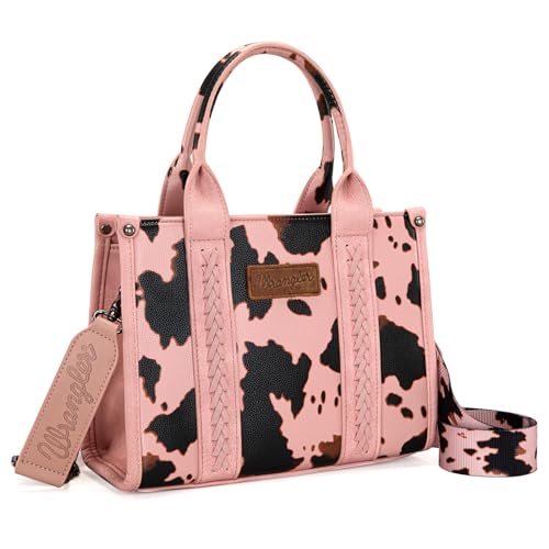 Image of Montana West x Wrangler Tote Bag for Women Western Cow Print Purse Designer Top Handle Handbags
