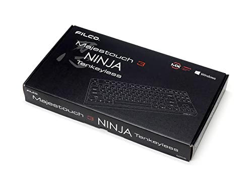 FILCO Majestouch 3 NINJA テンキーレス PBTキーキャップ 英語配列 キー前面刻印 CHERRY MX静音赤軸 Nキーロールオーバー アサギキープラー付 マットブラック FKBN87MPS/EFMB3-AKP の商品画像 7