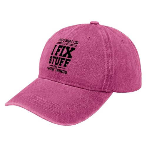 Birthday Gifts Baseball Cap Funny Hats Gift for Men Who Have Everything for Husband Papa Dad Grandpa Boyfriend Son Khaki (US, Alpha, One Size, Standard, Rose red Color)