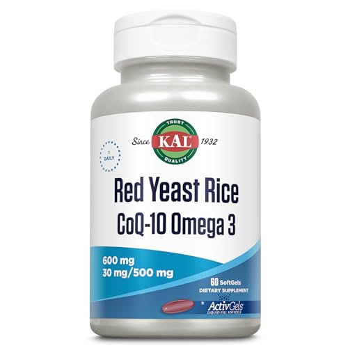 KAL Red Yeast Rice CoQ 10 & Omega 3 60 ActivGels