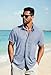 LETSEE Mens Casual Shirts Linen Short Sleeve Button Down Dress Beach Hawaiian Summer Shirt Clothing, Light Denim Blue, XL