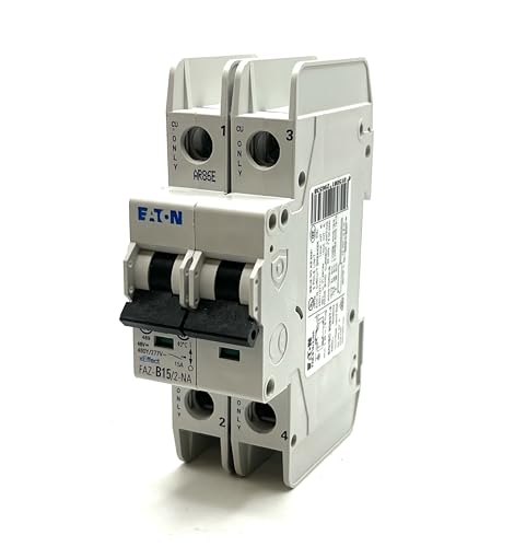 Disjoncteur bipolaire Eaton 132704 15A courbe B pour la rénovation des circuits électriques