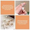 Lot de 12 pinces à cardigan, broches pour vêtements, clips en tissu, anneaux d'écharpe, aiguilles à perles pour vêtements, clips cardigan vintage, broches à perles, aiguilles de taille, aiguilles de #2