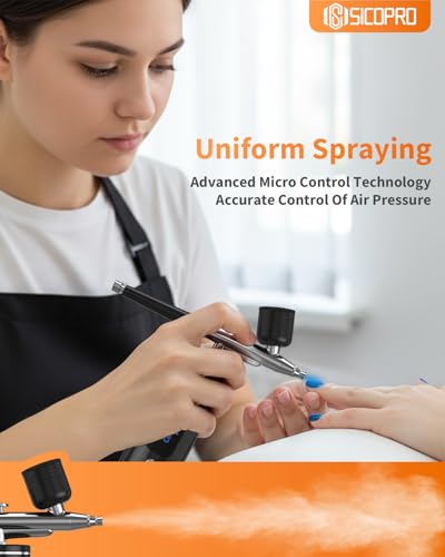Image of Airbrush Gun, Airbrush for Nails, Upgraded Nail Airbrush Machine | Nail Air Brush, Cordless Airbrush Kit, Airbrush Nails, Air Brush Nails, Air Brush Guns For Models /Cakes /Hair /Painting