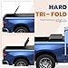 KUIPERAUTO 5.8FT Hard Tri Truck Bed Tonneau Cover Compatible for 2019-2025 2026 Chevrolet Silverado GMC Sierra 1500 (2019 New Body) - 69.6 inch - W/o Multi-Flex Tailgate and Carbonpro