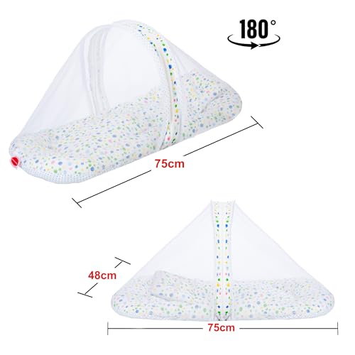 Image of VParents Baby Bedding Set with Mosquito net Cotton, Bluebell (Blue) 110214