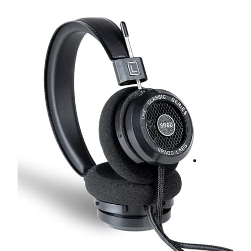 GRADO Classic Series SR60 - Auriculares abiertos con cable, ligeros, sonido natural, escucha en casa