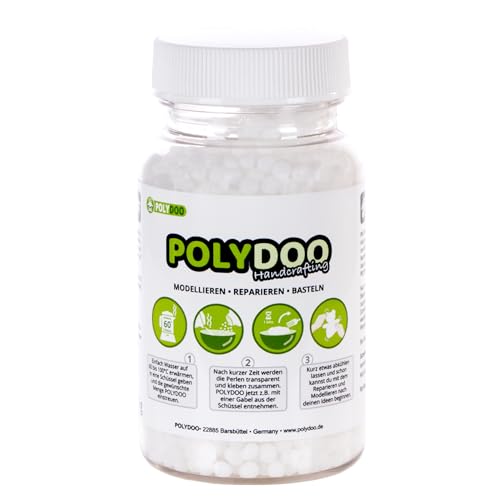 POLYDOO formbares Thermoplastik | 70gg Bio-Kunststoff - Modellieren - Reparieren - Basteln, Cosplay, DIY, Kreativ | Erhitzen, Schmelzen & Wiederverwenden