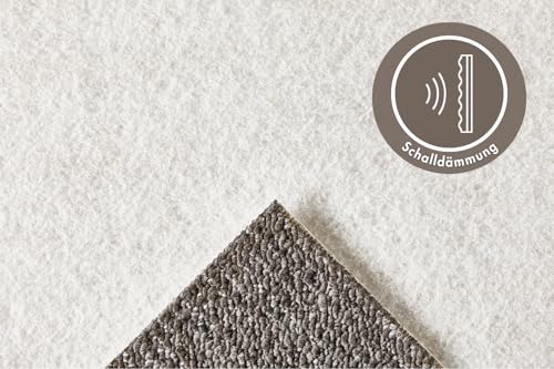 andiamo Teppichboden Meterware Joe - Auslegware Bodenbelag zuschneidbar und einfach zu verlegen - Teppichbelag aus Polypropylen 6mm Gesamthöhe Anthrazit 400 x 450 cm