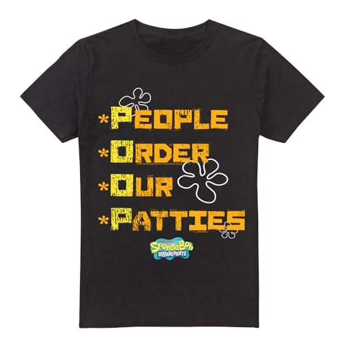 T-Shirt Spongebob Squarepants Mixte - Vêtement Bob l'Éponge Imprimé Col Rond - 3