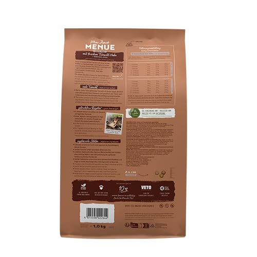 Bosch HPC MENUE Mini Junior mit Tierwohl-Huhn| Hundetrockenfutter zur Aufzucht Kleiner Rassen | 1 x 2,4 kg