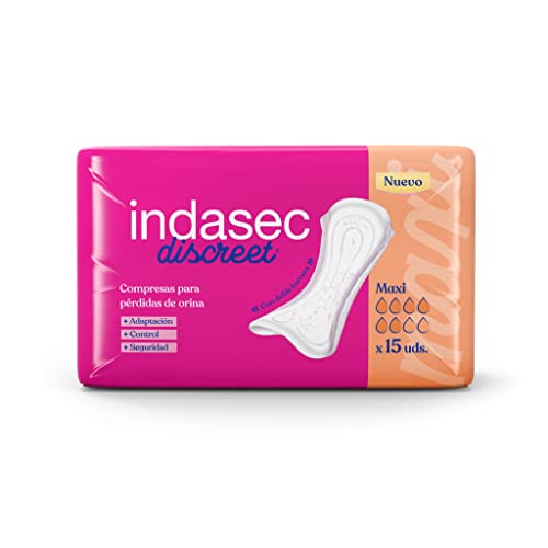 Indasec Discreet Maxi, Pack de 6 bolsas (90 unidades)