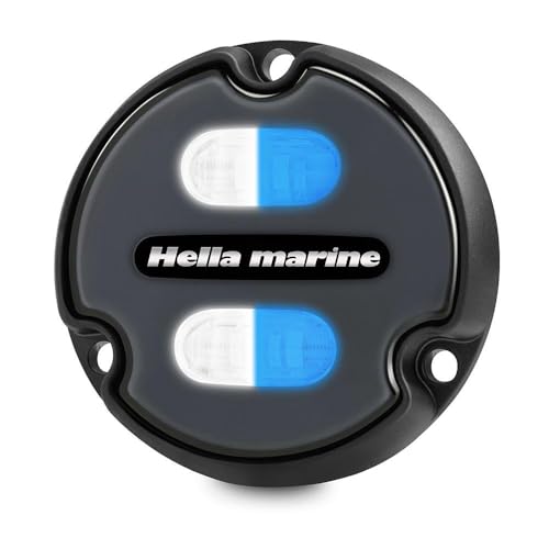Hella Marine Apelo A1 Blue White Underwater Light - 1800 Lumens - Black Housing - Charcoal Lens