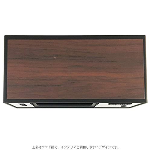 Amazon.co.jp: スロウワー(SLOWER) 置き時計 ブラック 8×16×7.1cm 置き