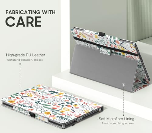 Image of MoKo Case Fits All-New HD 10 & 10 Plus Tablet (13th /11th Generation, 2023 /2021 Release) 10.1 inch - Slim Folding Stand Cover with Auto Wake /Sleep, Flowers
