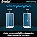 DreamLine Prime 36 in. x 36 in. x 74 3/4 in. Semi-Frameless Clear Glass Sliding Shower Enclosure in Matte Black with White Base Kit