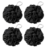 flintronic 4 Pack Loofah Shower Puff, 50g Bath Sponge, Soft Shower Pouf, Bath Loofah Men & Women, for Cleaning Body & Exfoliating Scrubber