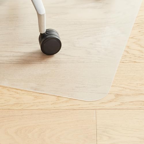 Amazon Basics Vinyl Rectangular Chair Mat Protector for Hard Floors, 47 x 35 inches, Clear