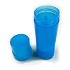 (24) Empty Clear Plastic Deodorant Containers - 2.2 Oz Cylinders (Blue)