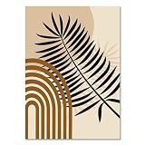 HJOSWVNS Laminas Decorativas Pared Café Negro De Hoja Cuadros Decoracion Salon Modernos Dormitorios Cuadros Decorativos Laminas para Cuadros Dormitorio Lienzo Decorativo para Pared Sin Marco 30x40cm