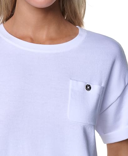 Image of Nautica Women's Crew Neck Solid Short Sleeve Sweater