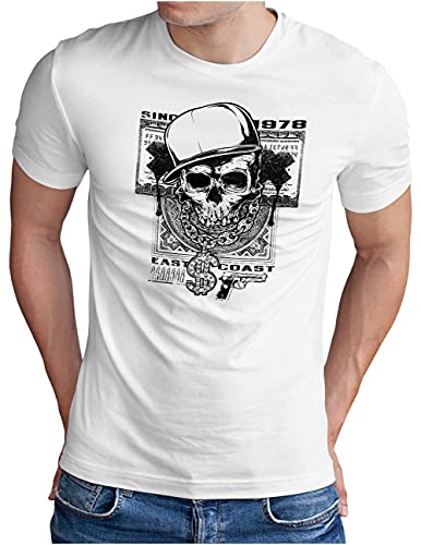 T-shirt homme grand format blanc OM3 coton ample manches courtes