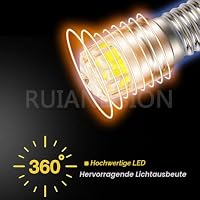 Ruiandsion 2pcs 2W COB 3V E10 LED Upgrade Birne Ersatz für Taschenlampen Taschenlampe Scheinwerfer Scheinwerfer, Weiß – Ansicht 3
