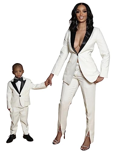 Women's Peak Lapel Two Pieces Suit,One Button Jacket & Pants Tuxedos Daily Business Dinner