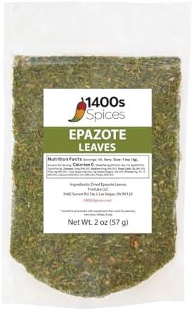 2oz Dried Cut Epazote Leaves, Hojas de Epazote Cortadas